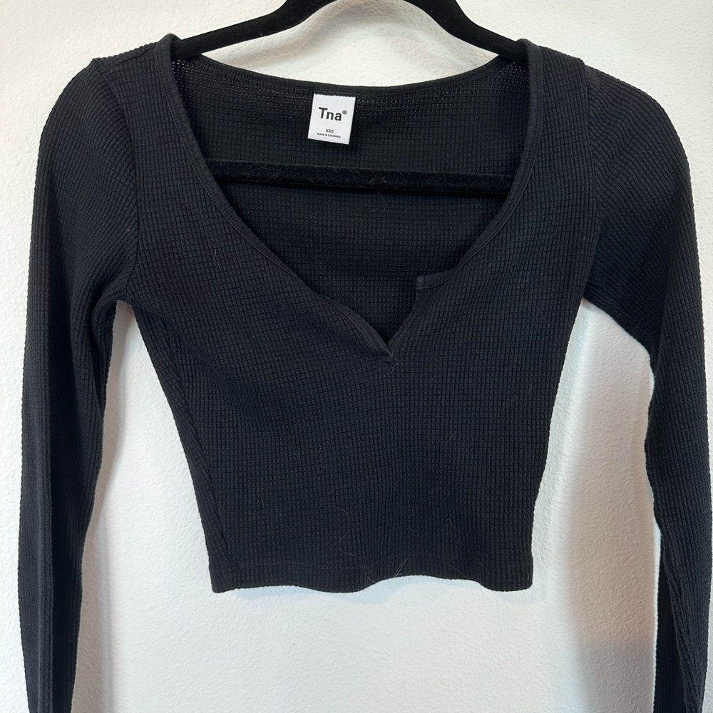 TNA Waffle Scoopneck Longsleeve